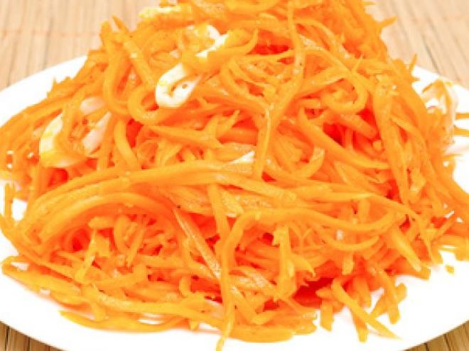 Рецепт моркови по-корейски с кальмарами