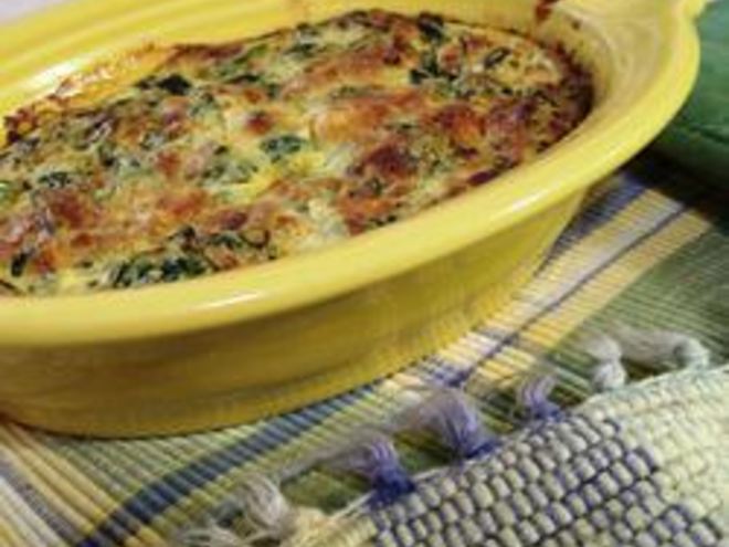 Рецепт брокколи в сырном омлете