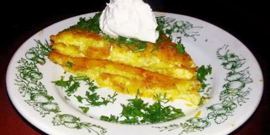 Французский омлет с кабачками