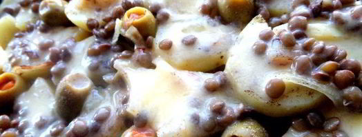 фриттата с картофелем, чечевицей и оливками. Шаг 13