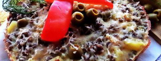 фриттата с картофелем, чечевицей и оливками. Шаг 16