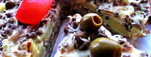 фриттата с картофелем, чечевицей и оливками. Шаг 17