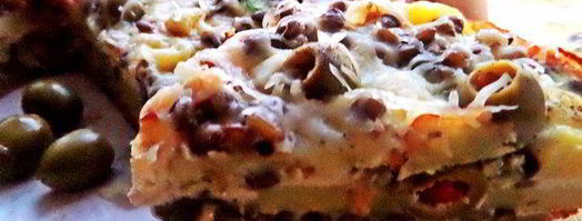 фриттата с картофелем, чечевицей и оливками. Шаг 18