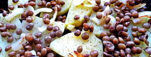 фриттата с картофелем, чечевицей и оливками. Шаг 6