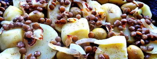 фриттата с картофелем, чечевицей и оливками. Шаг 9