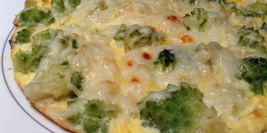 Фриттата с романеско и брокколи