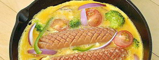 фриттата с сосисками и овощами. Шаг 10