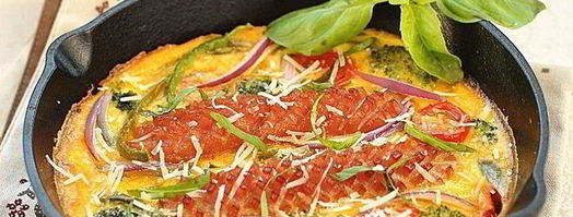 фриттата с сосисками и овощами. Шаг 11