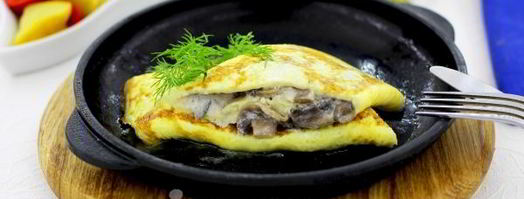 омлет, фаршированный грибами по госту. Шаг 11