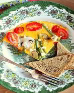 Омлет с фасолью стручковой