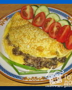 Омлет с грибной начинкой