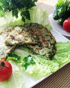 Омлет с кабачками и зеленью