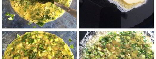 омлет с кабачками и зеленью. Шаг 3