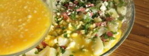 омлет с картошкой в духовке. Шаг 7