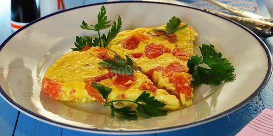Омлет с помидорами в духовке
