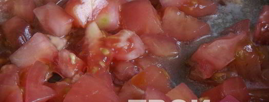 омлет с томатами и зеленым горошком. Шаг 5