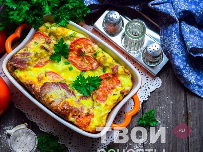 Рецепт омлета с творогом