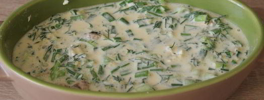 зеленый омлет с брокколи, шампиньонами и кускусом. Шаг 6