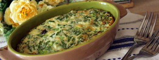 зеленый омлет с брокколи, шампиньонами и кускусом. Шаг 8