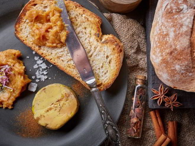 Рецепт паштета из гуся с джемом из айвы
