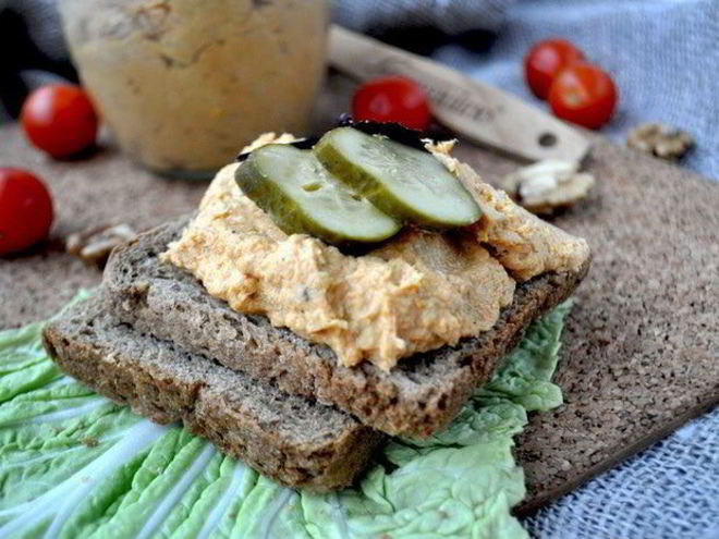 Рецепт паштета из куриной грудки с тыквой и грецкими орехами