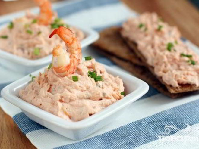 Рецепт паштета из семги с креветками