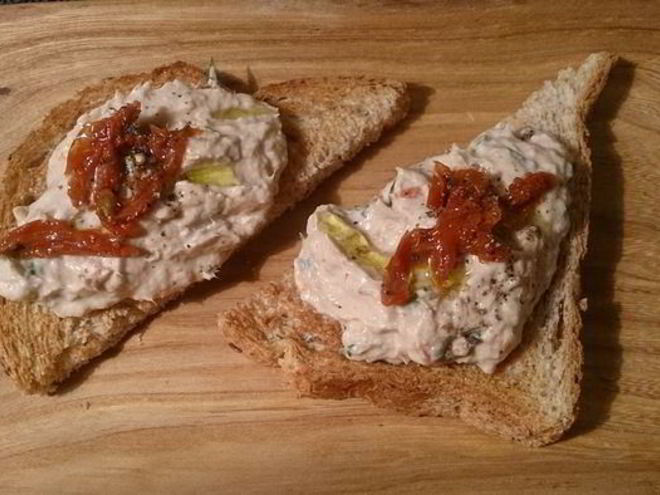 Рецепт паштета из тунца и творожного сыра