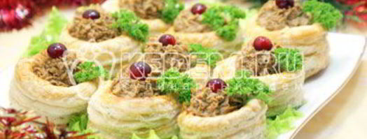 праздничный паштет в волованах. Шаг 12