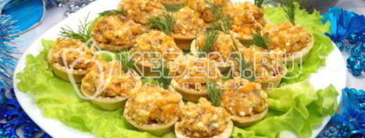 рыбный паштет в тарталетках. Шаг 8