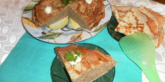 Блинный печеночный торт