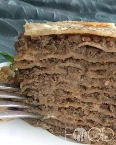 Блинный торт с печенью