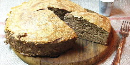 Печеночный блинный торт