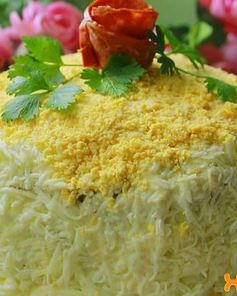 Печеночный торт из свиной печени