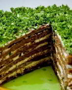 Печеночный торт с грибами Прощай фигура