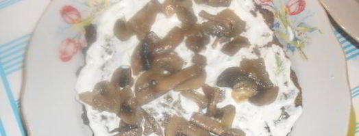 печеночный торт с грибами. Шаг 8