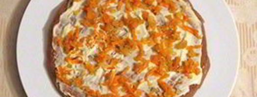 печеночный торт с морковкой и луком. Шаг 16