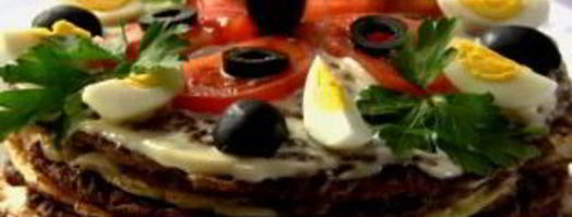 печеночный торт с омлетом. Шаг 9