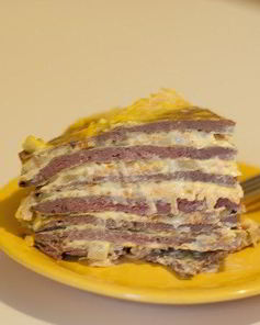 Печеночный торт с овощами