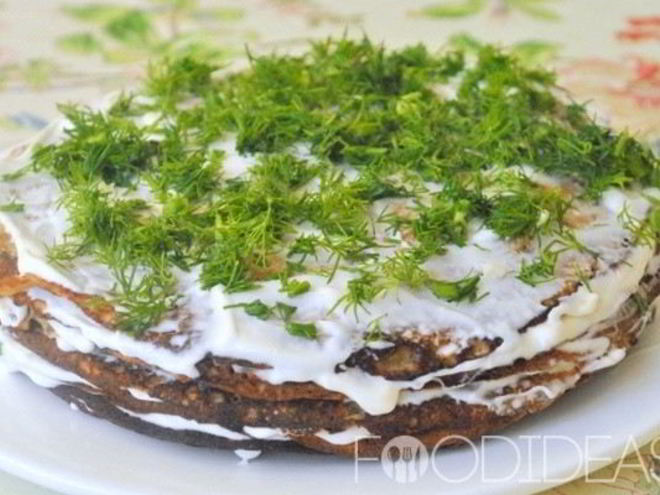 Рецепт печеночного торта со сметаной