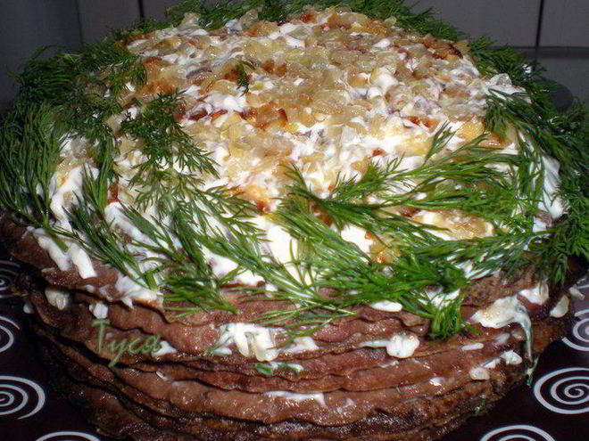 Рецепт печеночного торта