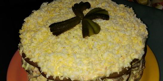 Печеный печеночный торт