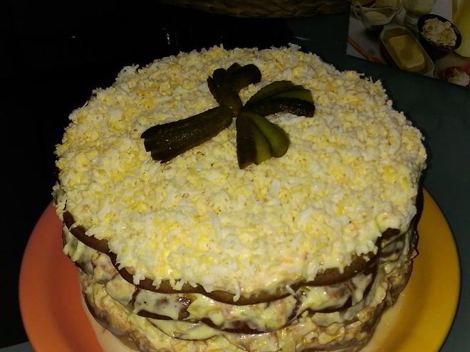 Рецепт печеного печеночного торта