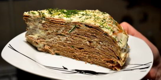 Простой печеночный торт