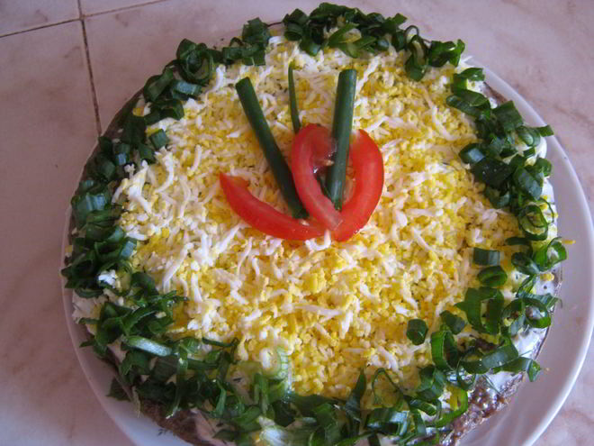 Рецепт торта из куриной печени летний