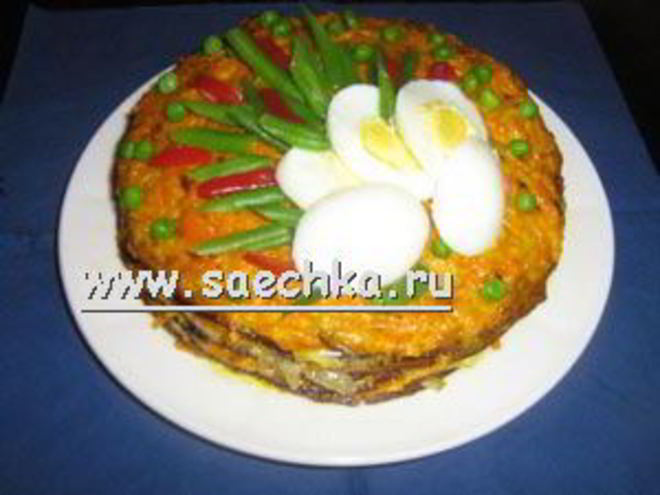 Рецепт тортика из печенки