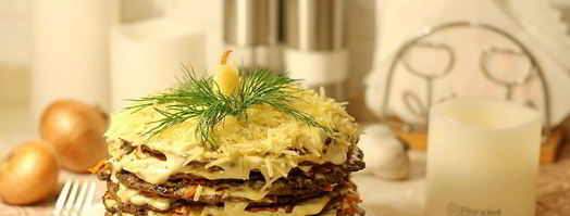 закусочный печеночный торт. Шаг 10