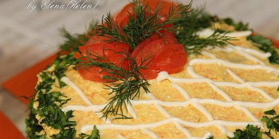 Закусочный печеночный тортик