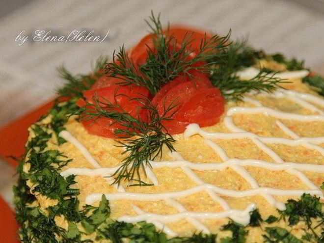 Рецепт закусочного печеночного тортика