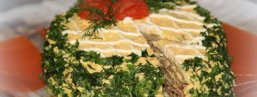 закусочный печеночный тортик. Шаг 9