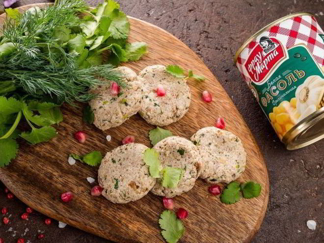 Рецепт пхалей из белой фасоли